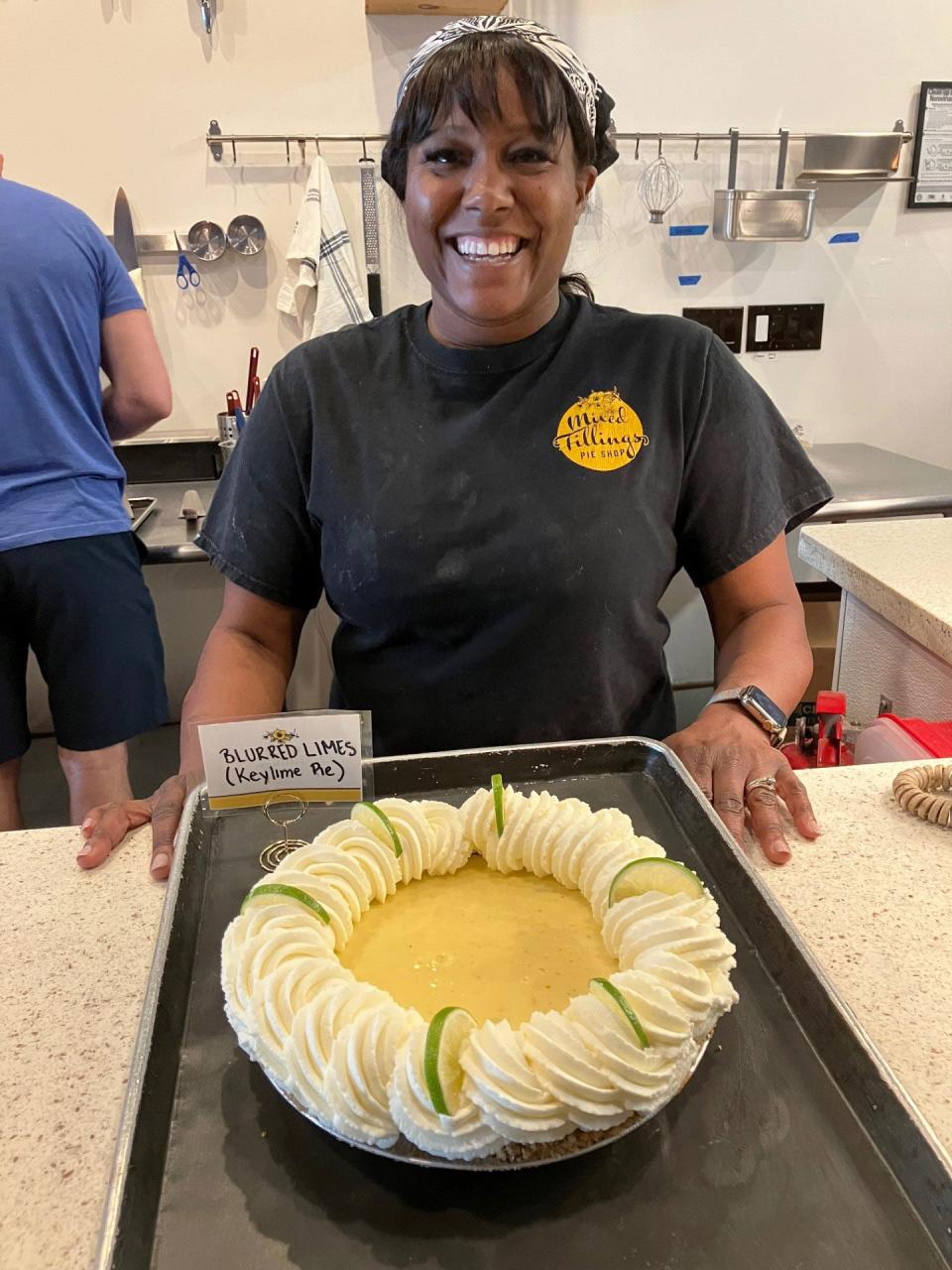 Chef Natasha Burton says real Key limes and a unique pretzel crust make her "Blurred Limes" Key lime pies so special.