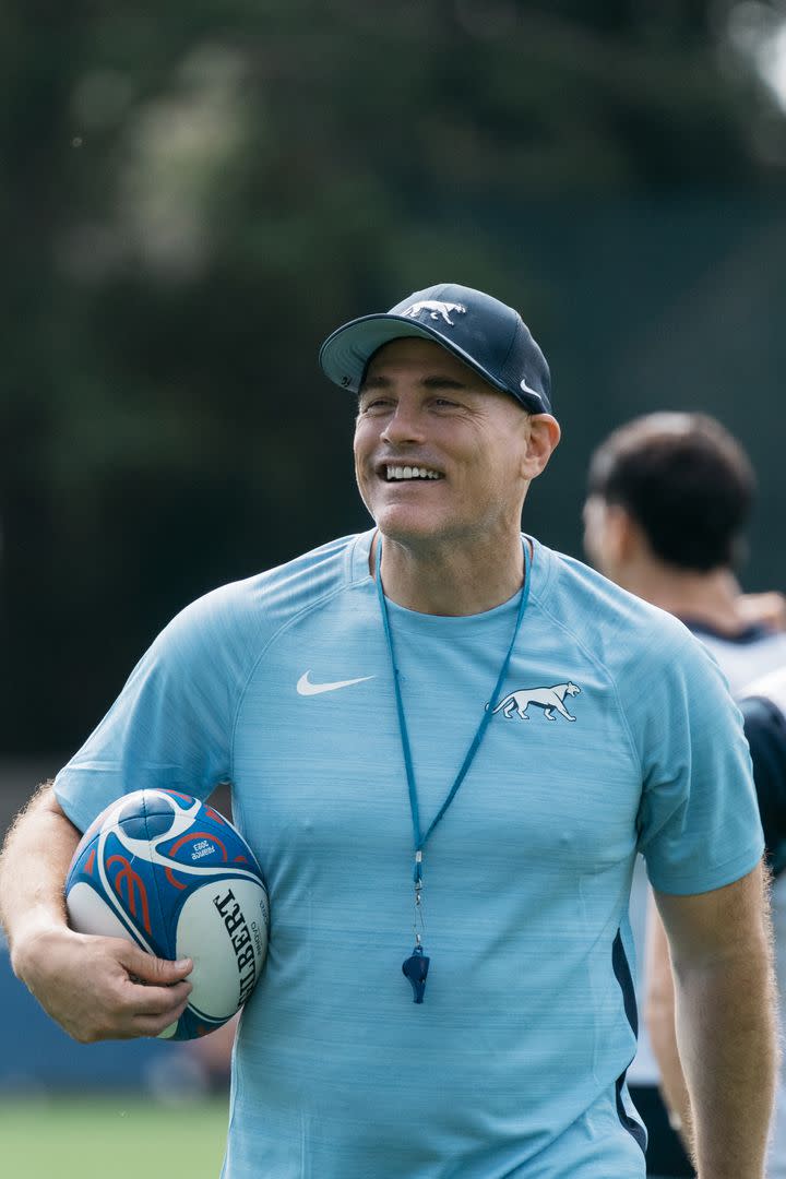 Felipe Contepomi, en el entrenamiento de los Pumas