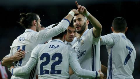 Karim Benzema Gareth Bale Cristiano Ronaldo Isco Real Madrid