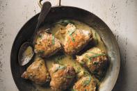 Fresh tarragon lends its anise-y flavor to this quick and creamy chicken dish. Feel like baking <a href="https://www.epicurious.com/recipes-menus/the-best-bread-recipes-gallery?mbid=synd_yahoo_rss" rel="nofollow noopener" target="_blank" data-ylk="slk:bread;elm:context_link;itc:0" class="link ">bread</a>? This dish would be great with a fresh loaf. <a href="https://www.epicurious.com/recipes/food/views/french-chicken-tarragon?mbid=synd_yahoo_rss" rel="nofollow noopener" target="_blank" data-ylk="slk:See recipe.;elm:context_link;itc:0" class="link ">See recipe.</a>