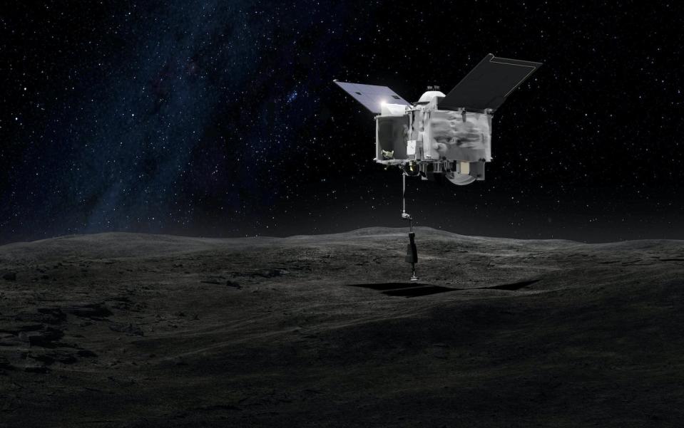 OSIRIS-REx will travel to a near-Earth asteroid called Bennu and bring a small sample back to Earth for study. The mission launched Sept. 8, 2016, from Cape Canaveral Air Force Station. As planned, the spacecraft will reach Bennu in 2018 and return a sample to Earth in 2023. <a href="http://www.apimages.com/metadata/Index/Space-Asteroid-Chase/20c047ec48f74f6995ffad6b0f54422c/7/0" rel="nofollow noopener" target="_blank" data-ylk="slk:NASA/Goddard Space Flight Center/ASSOCIATED PRESS;elm:context_link;itc:0;sec:content-canvas" class="link ">NASA/Goddard Space Flight Center/ASSOCIATED PRESS</a>