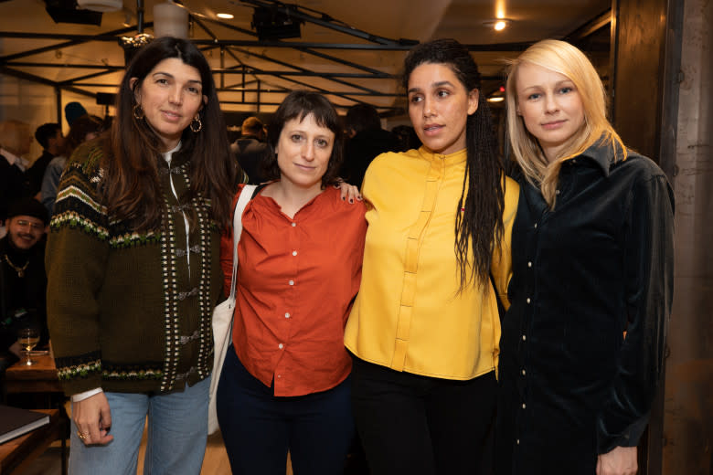 Zeina Durra, Eliza Hittman, Garrett Bradley and Kitty Green at the 2020 IndieWire and Canada Goose Female Filmmaker Dinner - Credit: Anna Pocaro for Variety