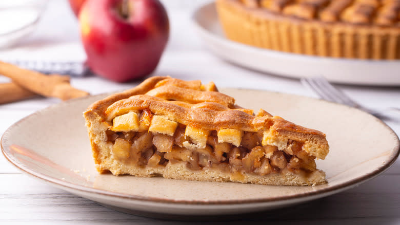 Slice of apple pie