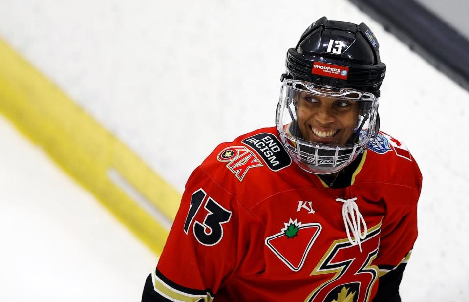 Grant-Mentis was the first women's hockey player in North America to sign an $80,000 contract.