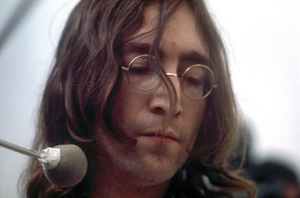 John Lennon in the Twickenham studio, 1969 (Walt Disney Studios)