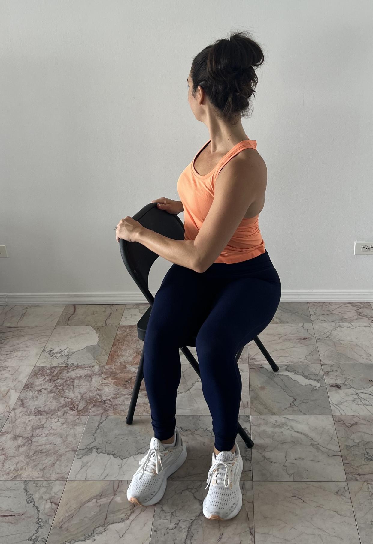 Twist chair yoga pose