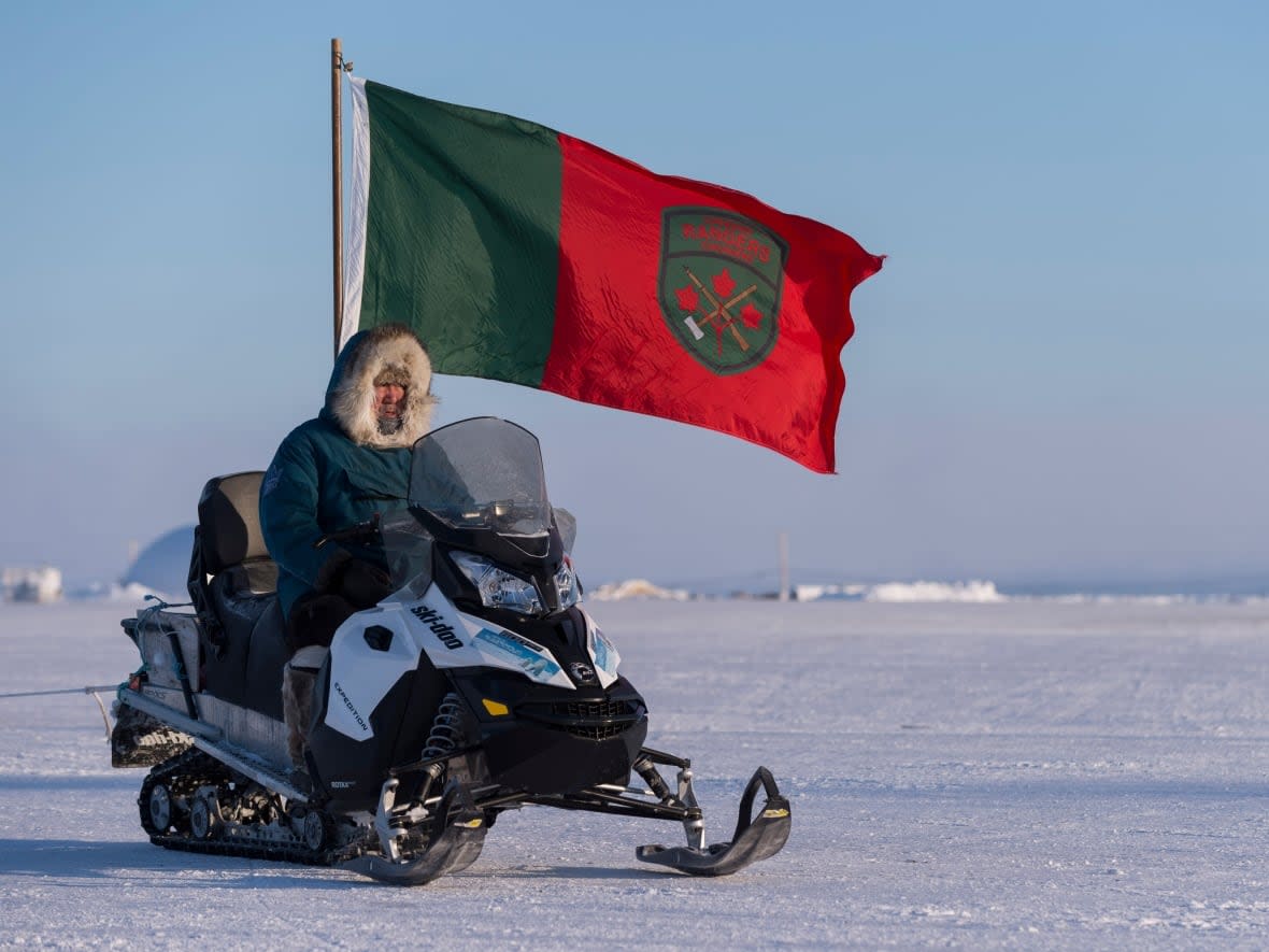 Master Cpl. Enoki Irqittuq from 1 Canadian Ranger Patrol Group is pictured in Nunavut on Feb. 25, 2017. This week, Ranger leaders from across the North are meeting in Yellowknife to provide updates on their communities. (Sergeant JF Lauzé/Canadian Forces Combat Camera - image credit)