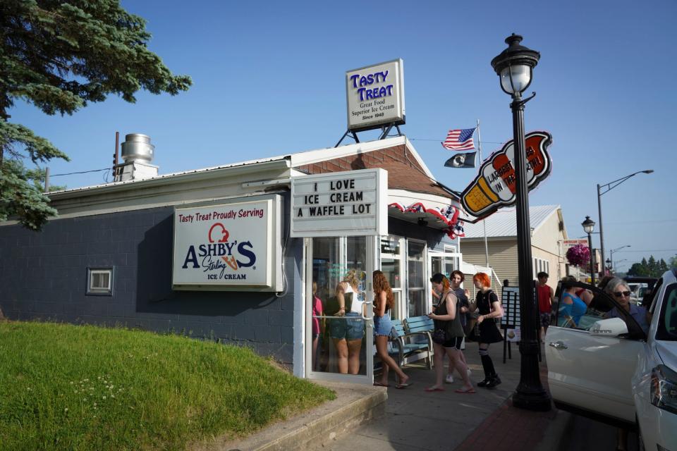 Since 1948, a mainstay for downtown Lake City has been the Tasty Treat, where people gather to gorge on ice cream sundaes and other cold and fried delicacies. The restaurant boasts that it serves the “Largest Cones in Northern Michigan.”