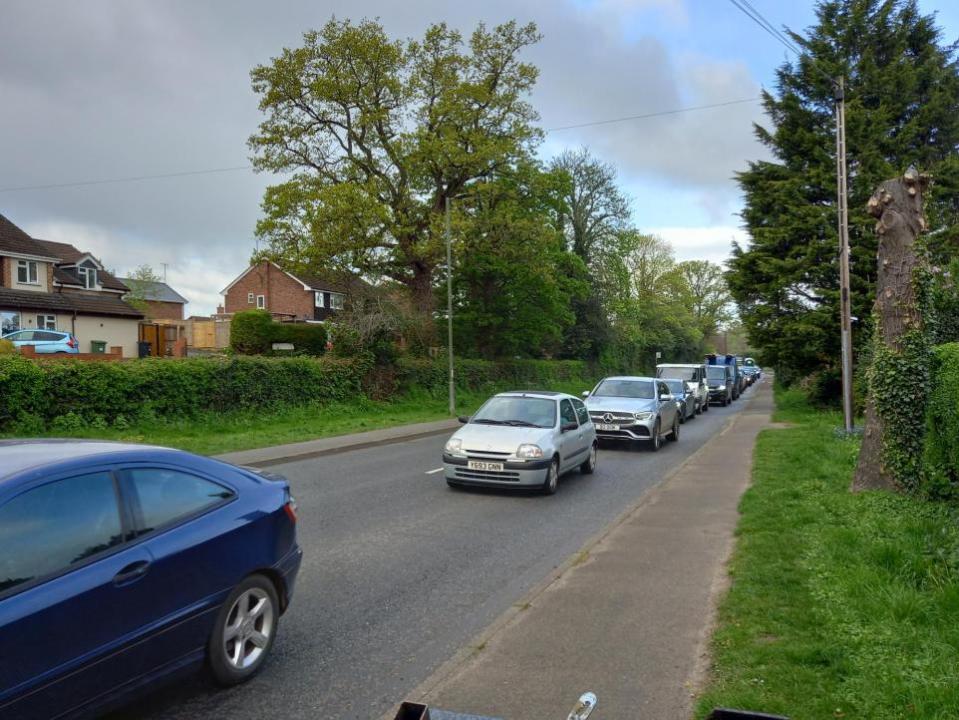 Hereford Times: The roadworks has caused traffic