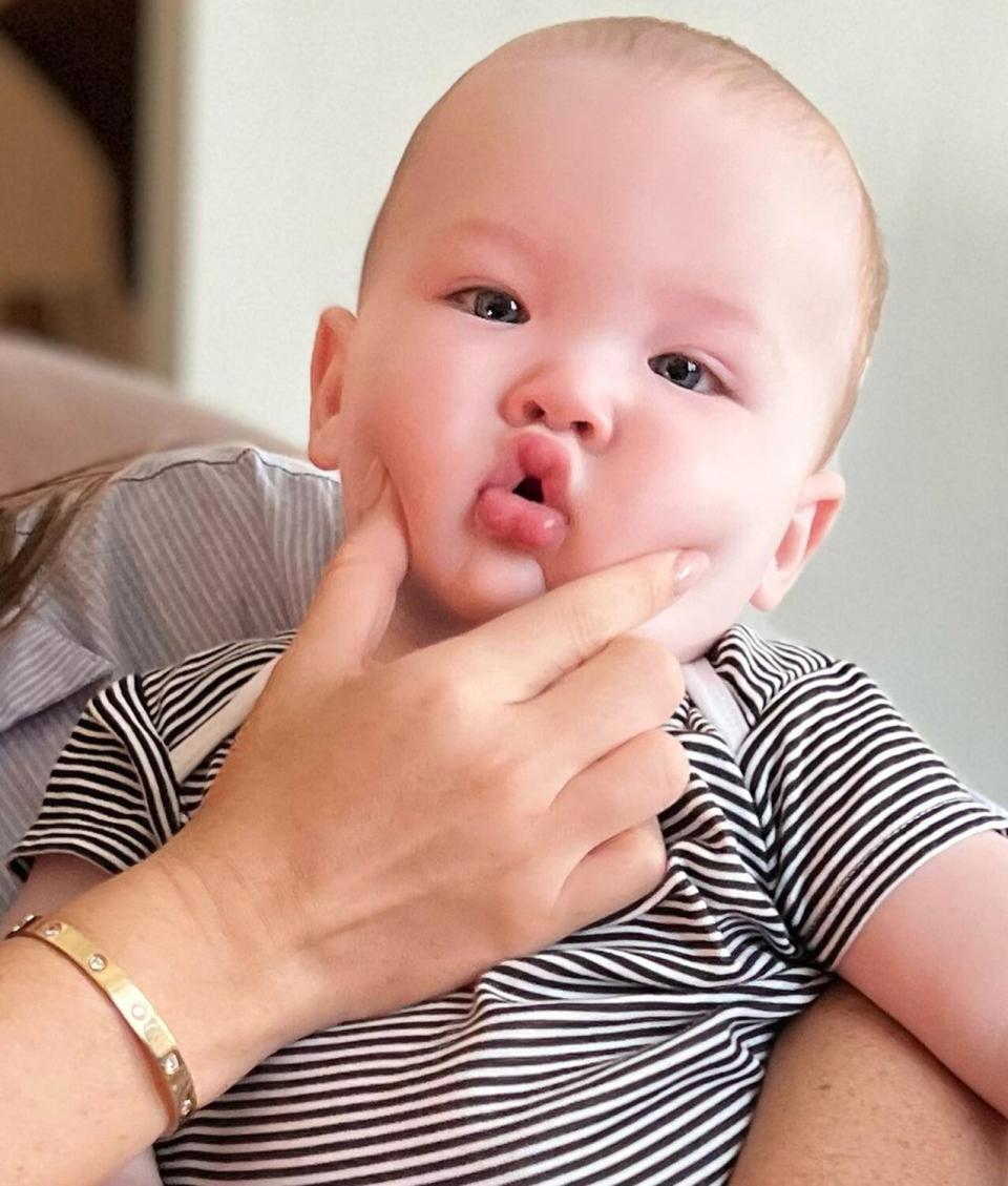 Olivia Munn and baby Malcolm