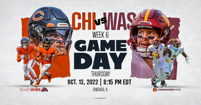 Bears vs. Commanders TV schedule: Start time, live stream, TV channel, odds  for Week 6 matchup - Windy City Gridiron