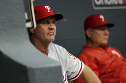 The Phillies were 40 games under .500 in parts of three years under Ryne Sandberg. (AP)