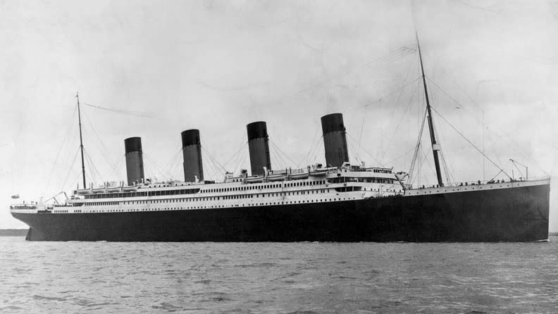 1912年，鐵達尼號航行前的照片。Titanic