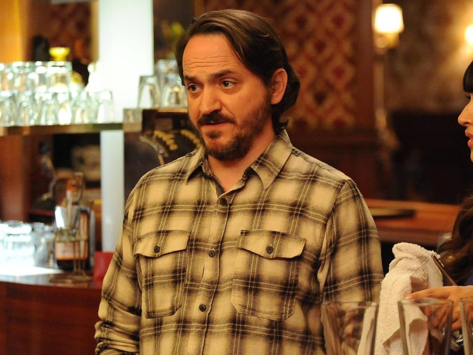 Ben Falcone and Hannah Simone on season three of "New Girl."