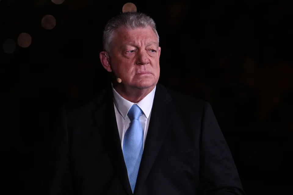 Commentator Phil Gould during a game.