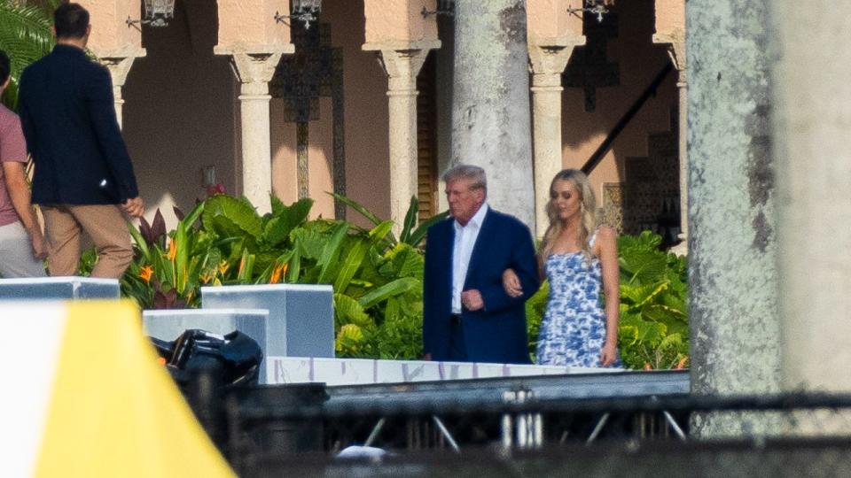 Tiffany Trump is seen with Donald Trump. Photo by MEGA/GC Images.
