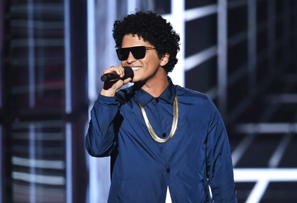 Closeup of Bruno Mars