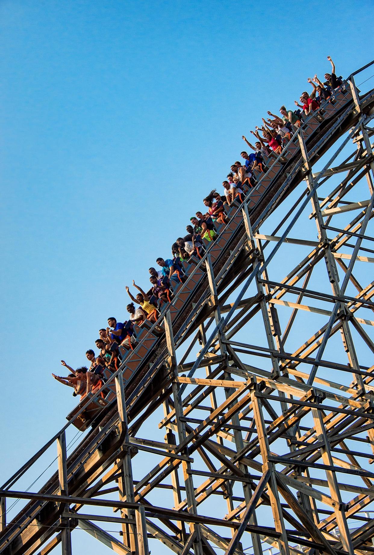 The El Toro wooden roller coaster, seen here in 2012. (John Greim / Getty Images)