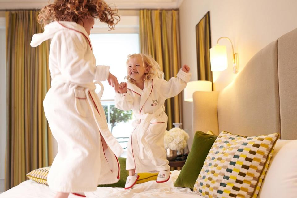 The beds at Brown’s are comfy enough to jump on (Rocco Forte Hotels)