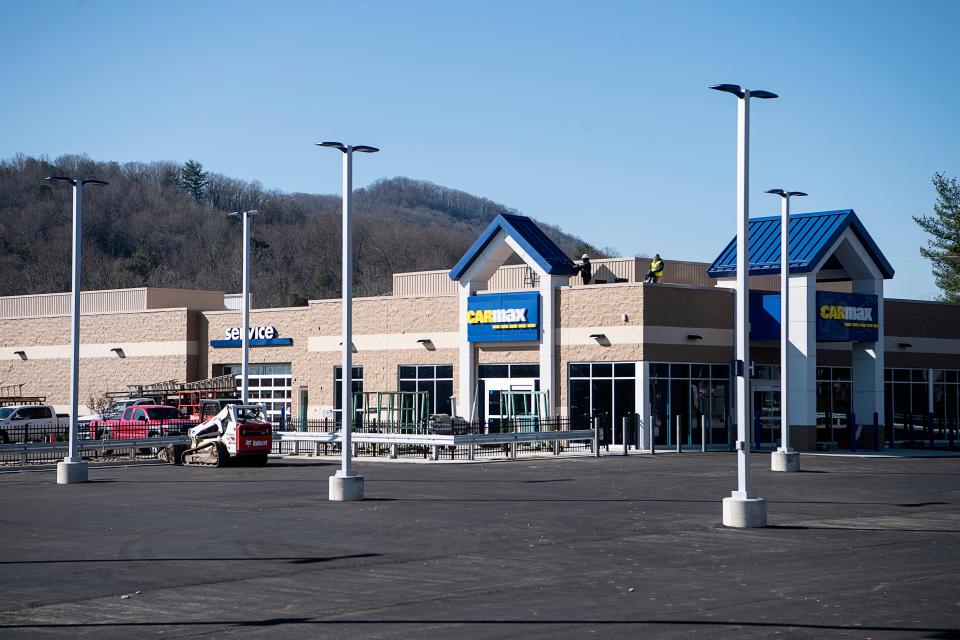 A Popeyes and a Car Max are under construction in the former Toys R Us lot on Brevard Road in Asheville.