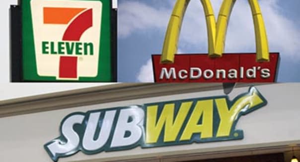 McDonald's, Subway, 7-11, three-way split