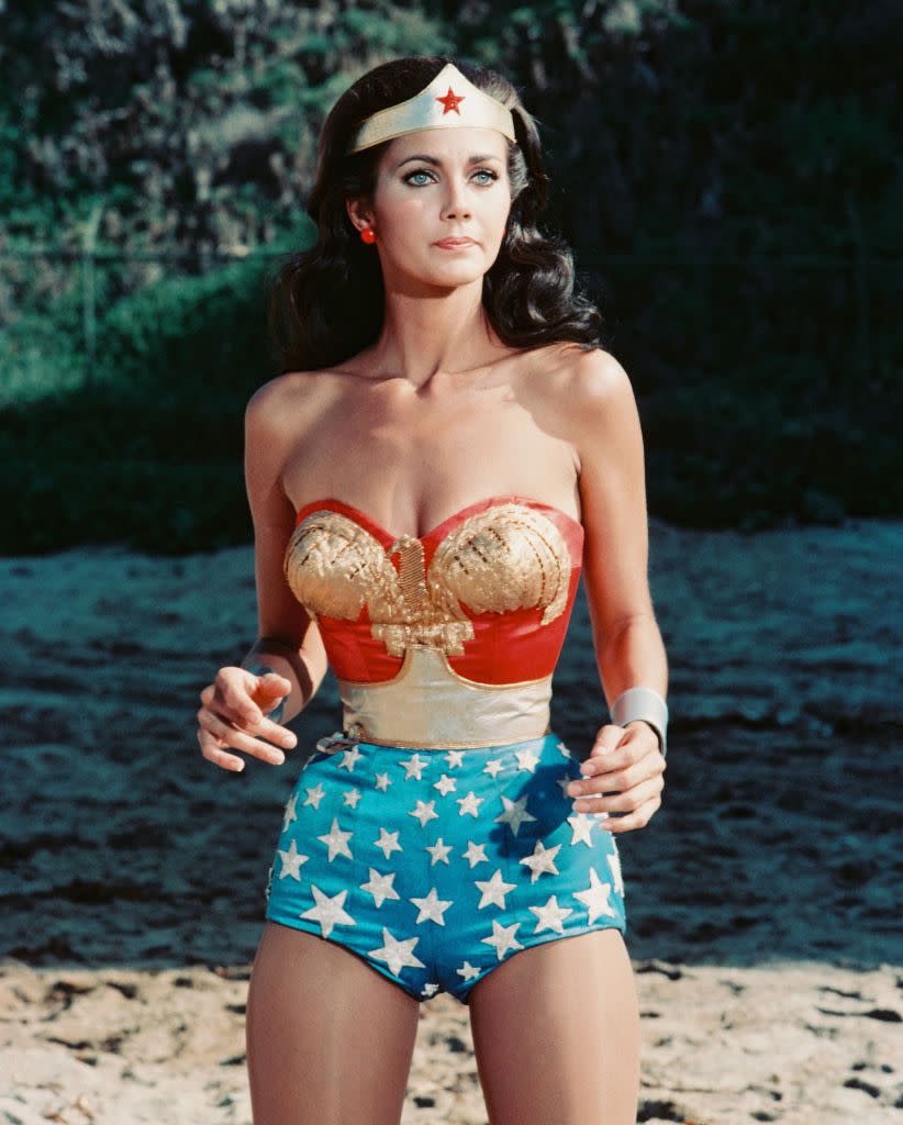 lynda carter, us actress, in costume in a publicity still issue for the us television series, wonder woman, circa 1977 the televsiion series, based on the dc comics character, starred carter as wonder woman photo by silver screen collectiongetty images