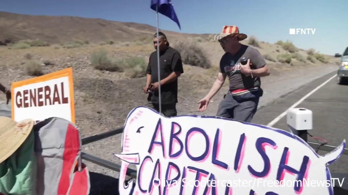 Chaotic footage shows police breaking up Burning Man climate protest