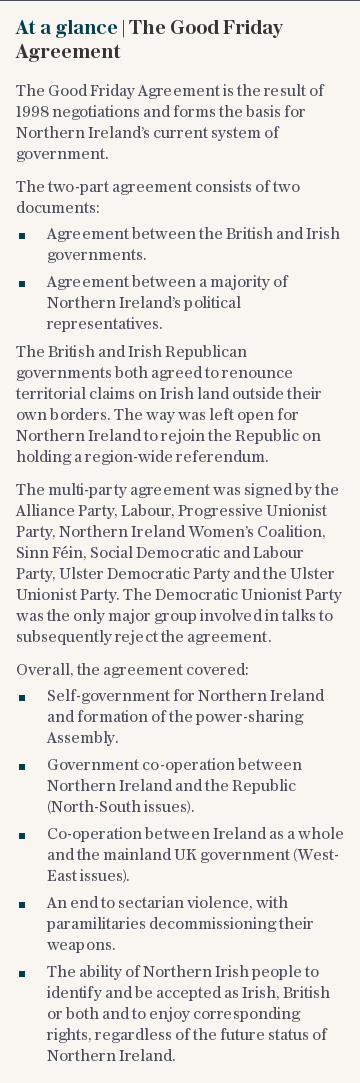 At a glance | The Good Friday Agreement