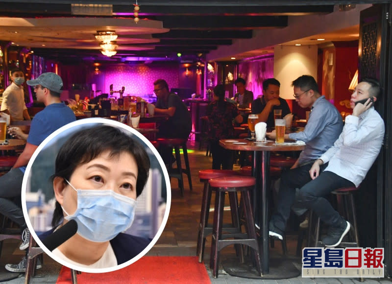 酒吧仍未能開業，張竹君提醒不建議拉低口罩飲酒。資料圖片