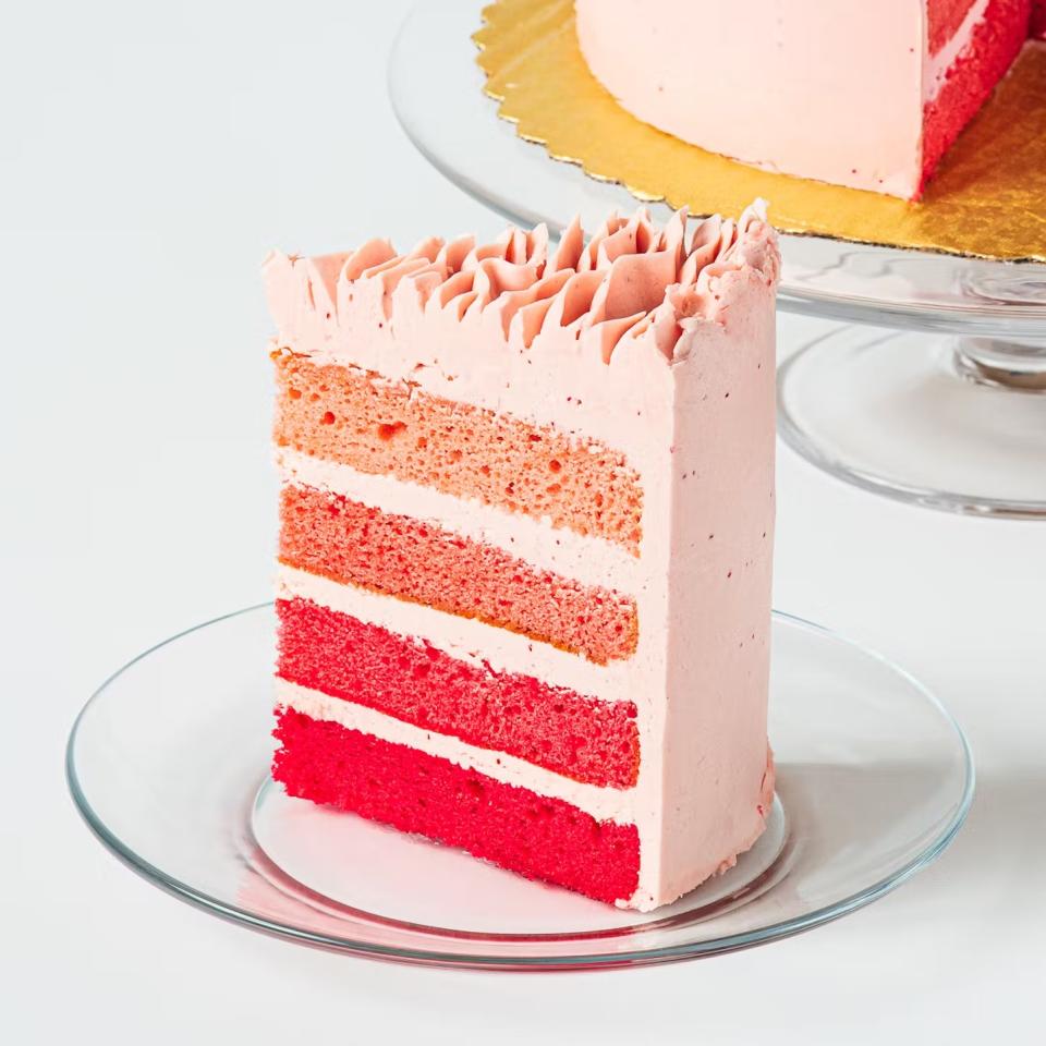 Martha Stewart strawberry ombre cake on Goldbelly