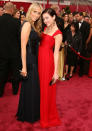 Miley Cyrus and her mother Tish Cyrus attend the 80th Annual Academy Awards on February 24, 2008 in Los Angeles, California.