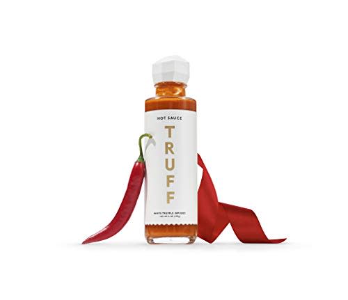 TRUFF White Truffle Hot Sauce, Gourmet Hot Sauce with Ripe Chili Peppers, Organic Agave Nectar, White Truffle Oil and Coriander, a Limited Flavor Experience in a Bottle, 6 oz. (Amazon / Amazon)