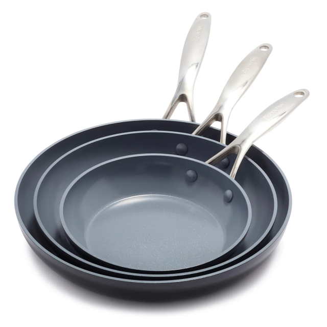 Greenpan Valencia Pro 11 Everyday Pan With Lid Black : Target