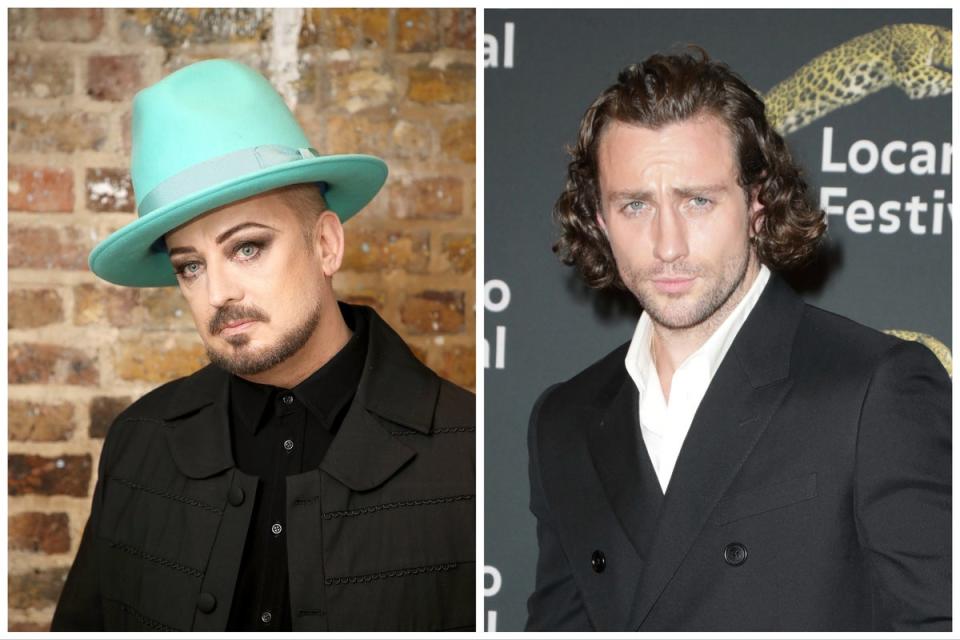 Boy George (left) and Aaron Taylor-Johnson (Getty)