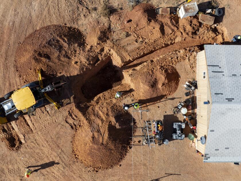 DigDeep employees excavate for a new water system.