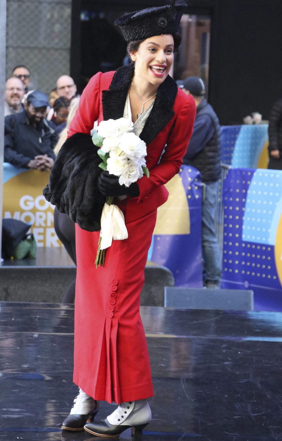 Lea Michele and the cast of Broadway's Funny Girl perform on Good Morning America at Times Square in New York City 'Good Morning America' TV show, New York, USA - 07 Oct 2022