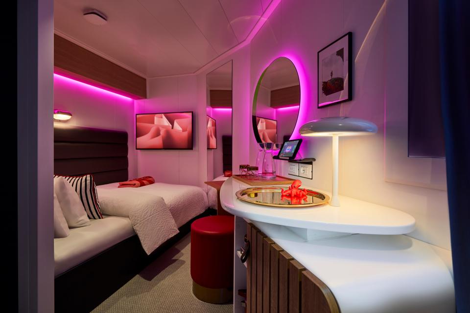 Virgin Voyages' Solo Sea View cabin.