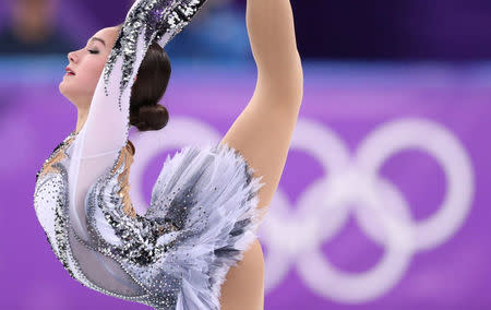 Figure Skating - Pyeongchang 2018 Winter Olympics - Ladies Single Skating Short Program - Gangneung, South Korea - February 21, 2018 - Alina Zagitova, an Olympic athlete from Russia, performs. REUTERS/Lucy Nicholson