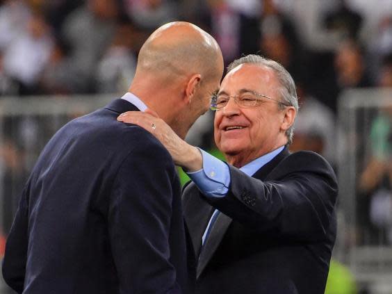 Tebas highlighted Real Madrid president Florentino Perez for criticism (Getty)