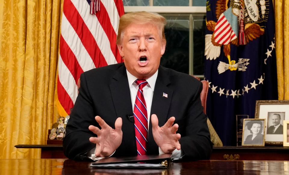 President Donald Trump said Tuesday that Democrats were refusing to fund border security. (Photo: ASSOCIATED PRESS)