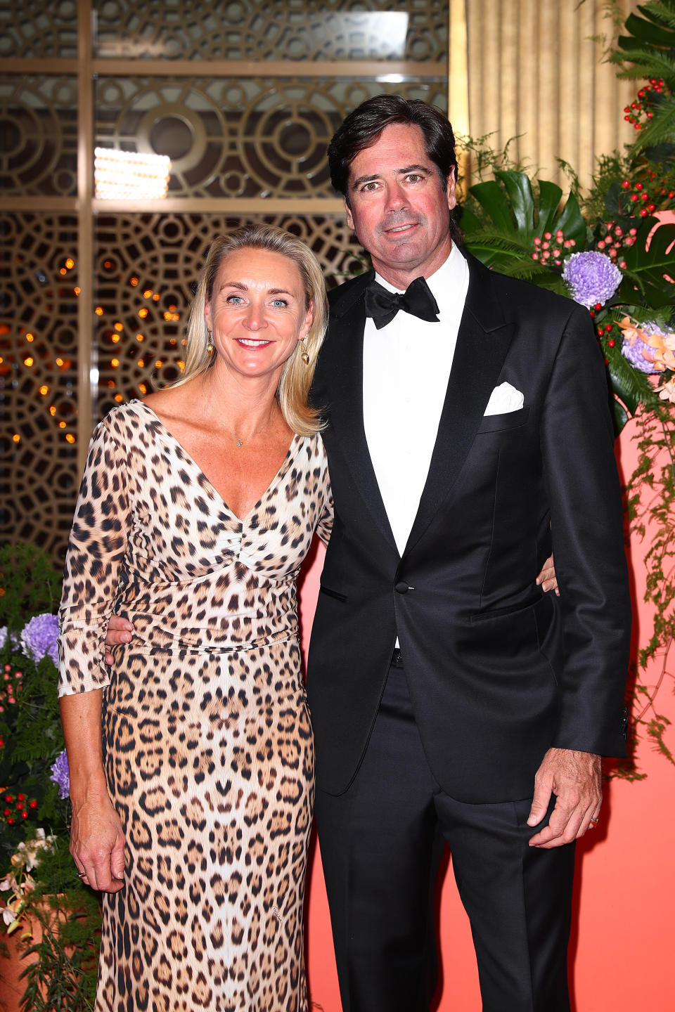 Gillon McLachlan and wife Laura Blythe, pictured here at the 2022 AFLW W Awards at Crown Palladium in Melbourne.