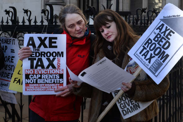 Bedroom tax protesters