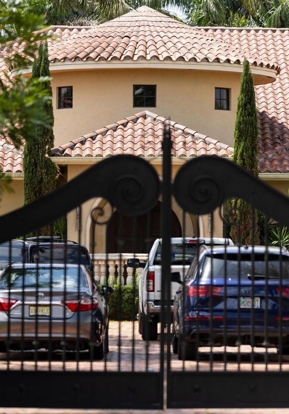 An exterior view of a home where former Dolphins cornerback Vontae Davis lived on Monday, April 1, 2024, in Southwest Ranches, Fla. Police Say Davis was found dead inside the Broward mansion.