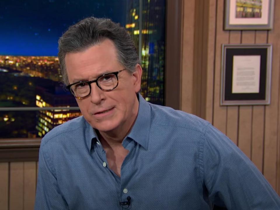 Stephen Colbert on his Late Show (YouTube/The Late Show with Stephen Colbert)