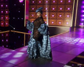 <p><strong>Contestant:</strong> DeJa Skye</p> <p><strong>Episode:</strong> "Big Opening #2"</p> <p><strong>Runway theme:</strong> Sickening Signature Drag</p> <p><strong>Placement:</strong> Bottom two</p> <p><strong>Notes:</strong> Colors? Divine. Silhouette? Left some viewers blue in the… sleeves? But DeJa wore this self-made piece with a quiet confidence that sold it.</p>