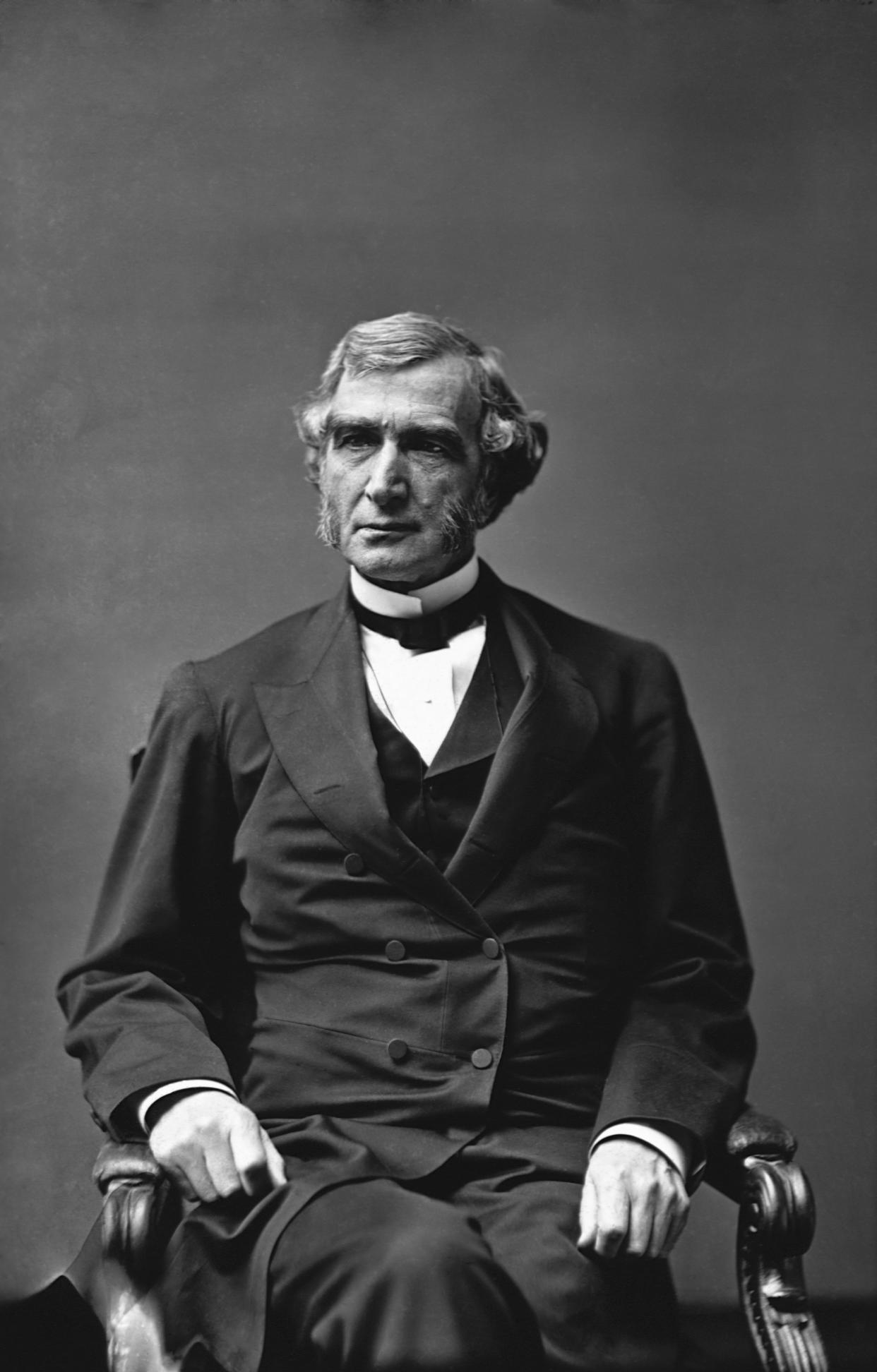 Justin Smith Morrill, U.S. representative who introduced the Morrill Land Grant College Act (1862), which provided land grants to those institutions which taught agriculture and mechanical arts. (Photo by © CORBIS/Corbis via Getty Images)