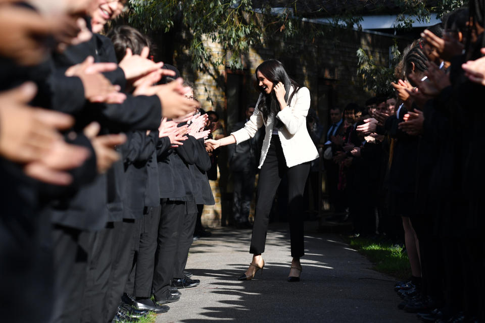 The Duchess Of Sussex Visits The Robert Clack Upper School In Dagenham