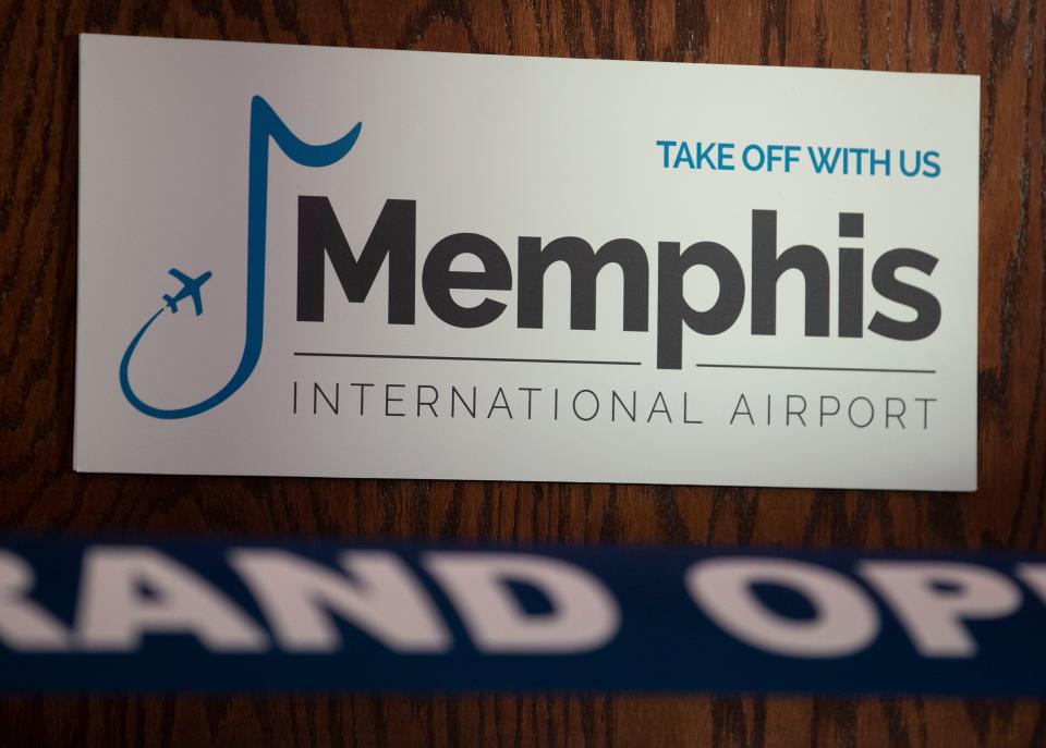 Attendees gather to celebrate the opening of Concourse B on Tuesday, Feb. 15, 2022, at Memphis International Airport. 