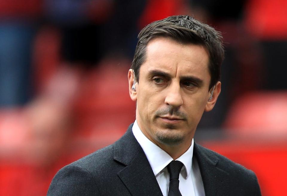 Gary Neville said the match was an “absolute shocker” with regard to United (Mike Egerton/PA). (PA Wire)