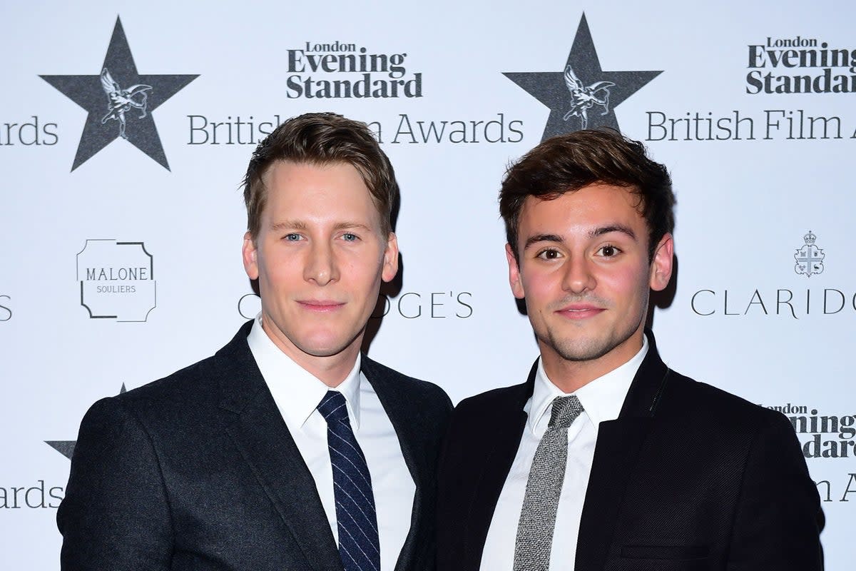 Tom Daley and Dustin Lance Black (Ian West/PA) (PA Archive)